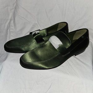 Tayno COLE Men's slip on Dark Green Satin Loafers Sz: 9